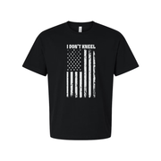 I Don't Kneel American Flag Graphic T Shirt Unisex Distressed Patriotic Tee For All Seasons
