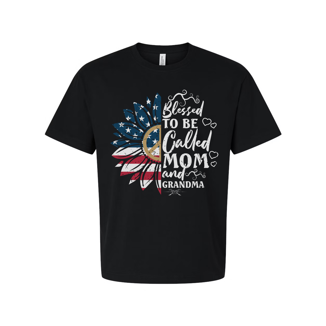Unisex Patriotic Sunburst T Shirt With USA Flag Elements For Moms And Grandmas Worldwide