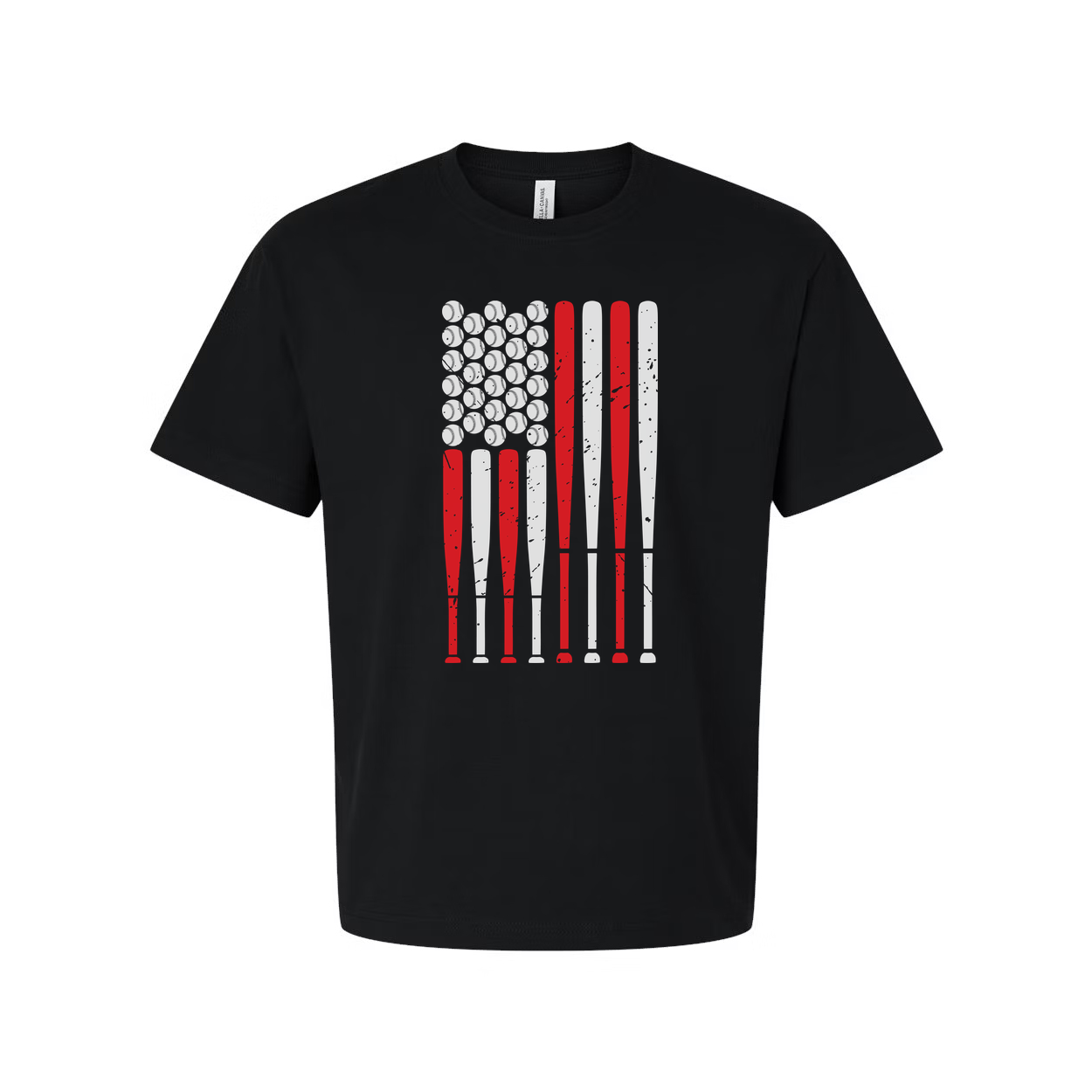 Unisex American Flag Vertical Stripe Graphic T Shirt