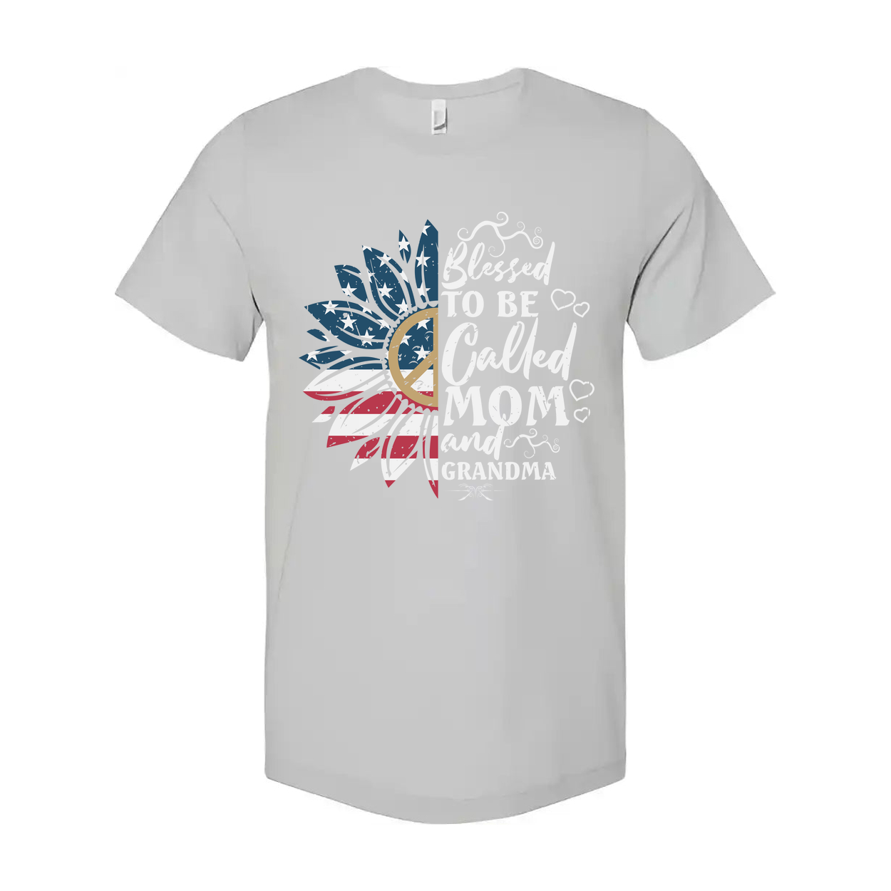 Unisex Patriotic Sunburst T Shirt With USA Flag Elements For Moms And Grandmas Worldwide