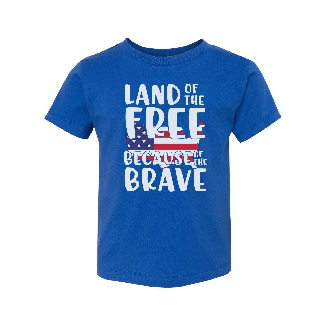 Land Of The Free Because Of The Brave Patriotic USA Flag Graphic Tee For Men And Women Unisex Apparel