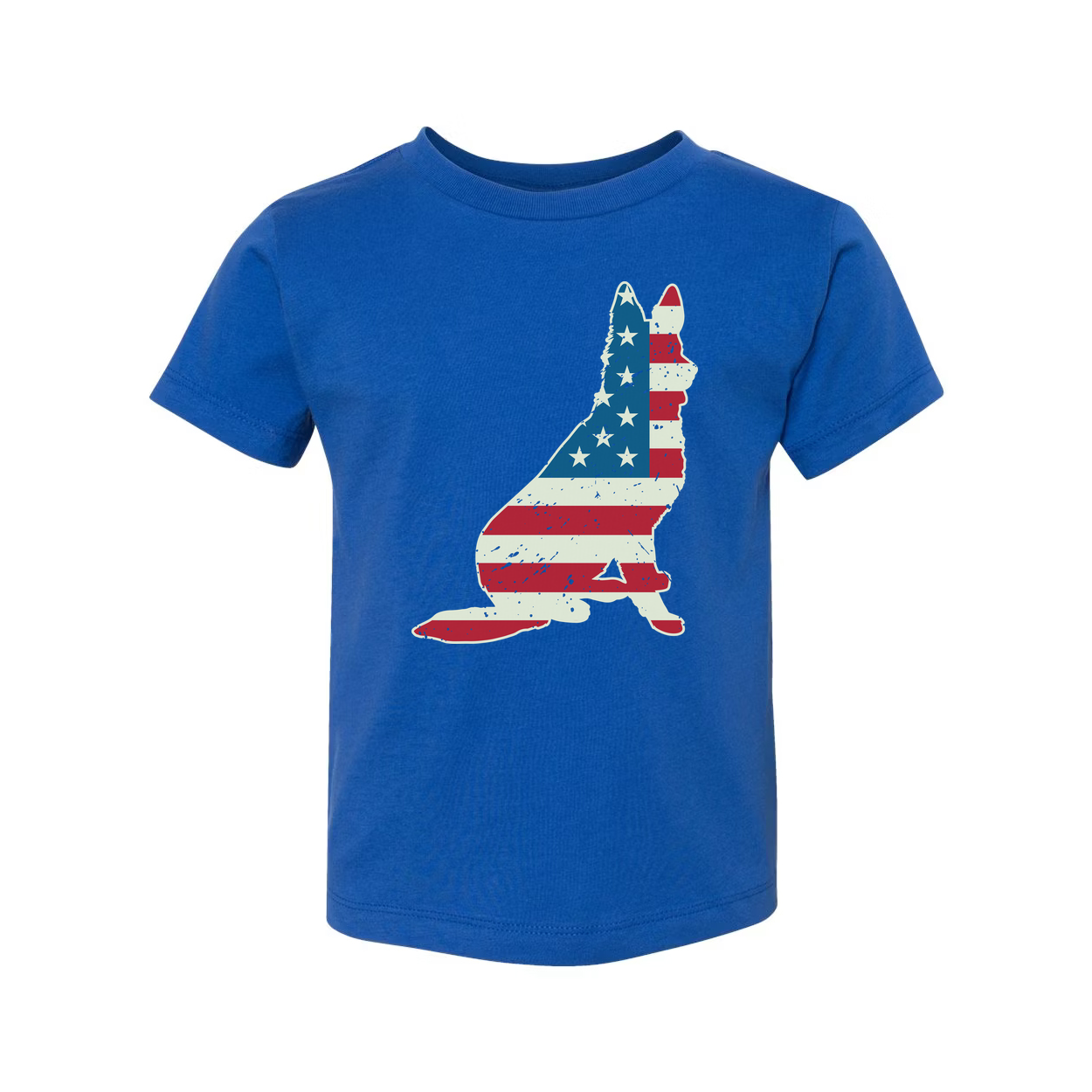Unisex Graphic Tee Featuring Distressed American Flag Hand Silhouette Front Design