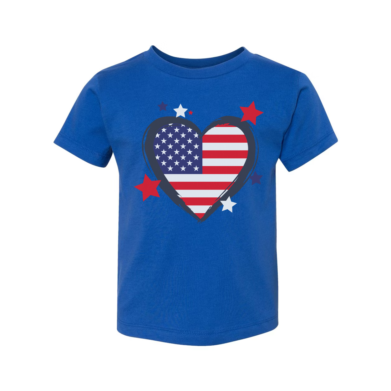 Heart Shaped American Flag Graphic Tee For Men And Women Unisex Patriotic Apparel Everyday Casual Wear