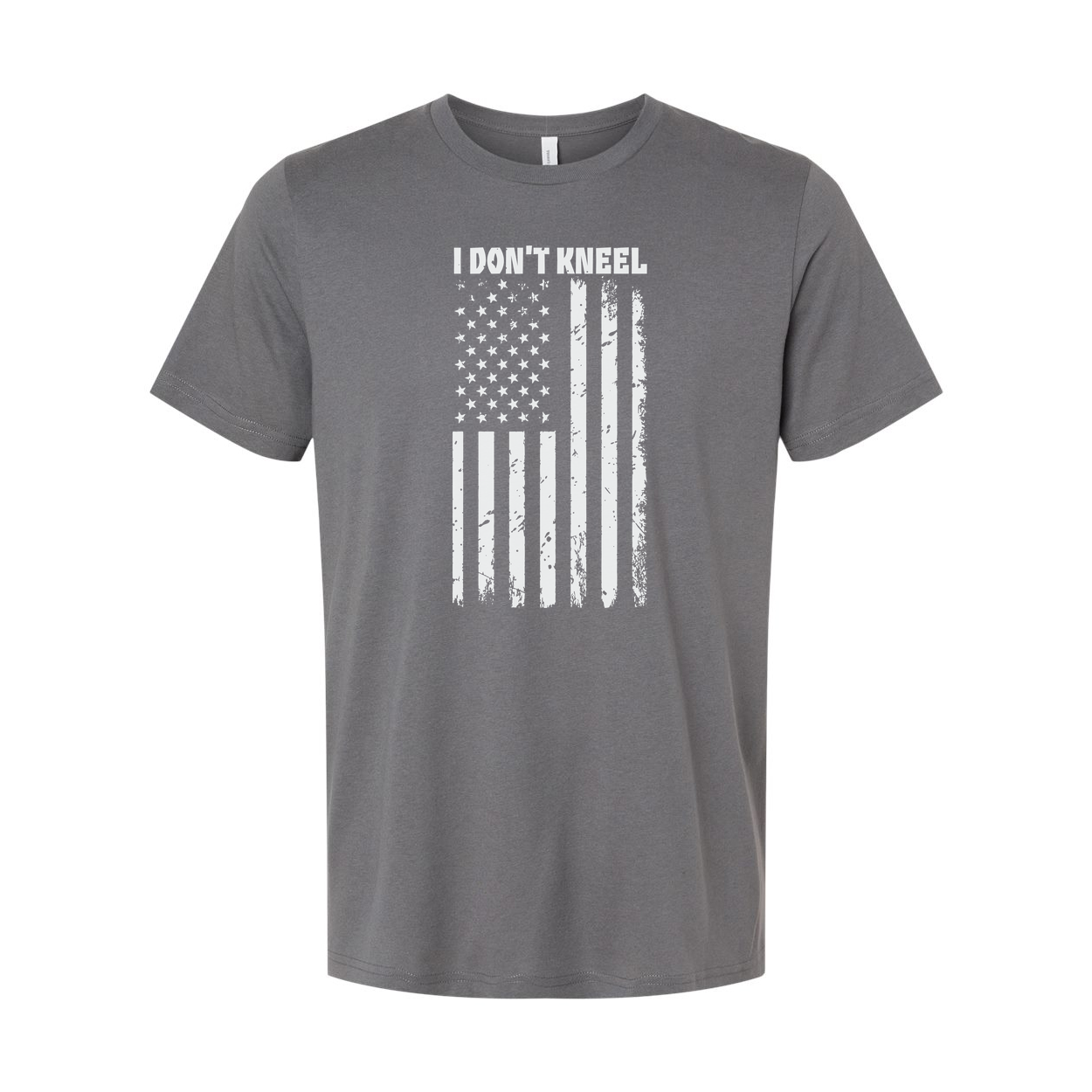 I Don't Kneel American Flag Graphic T Shirt Unisex Distressed Patriotic Tee For All Seasons