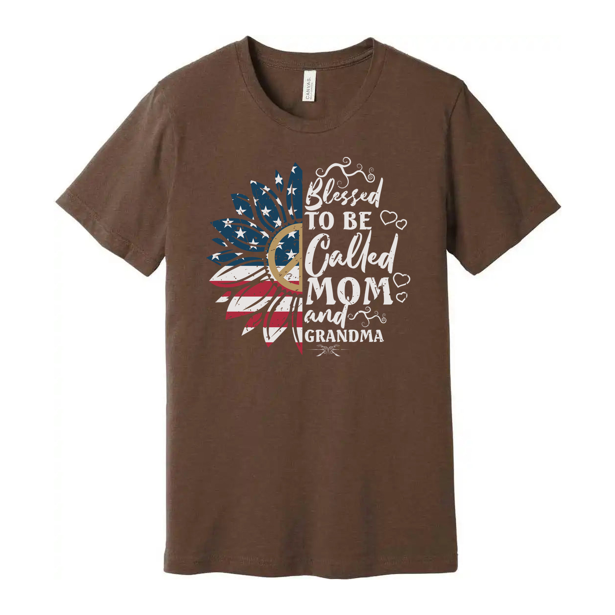 Unisex Patriotic Sunburst T Shirt With USA Flag Elements For Moms And Grandmas Worldwide
