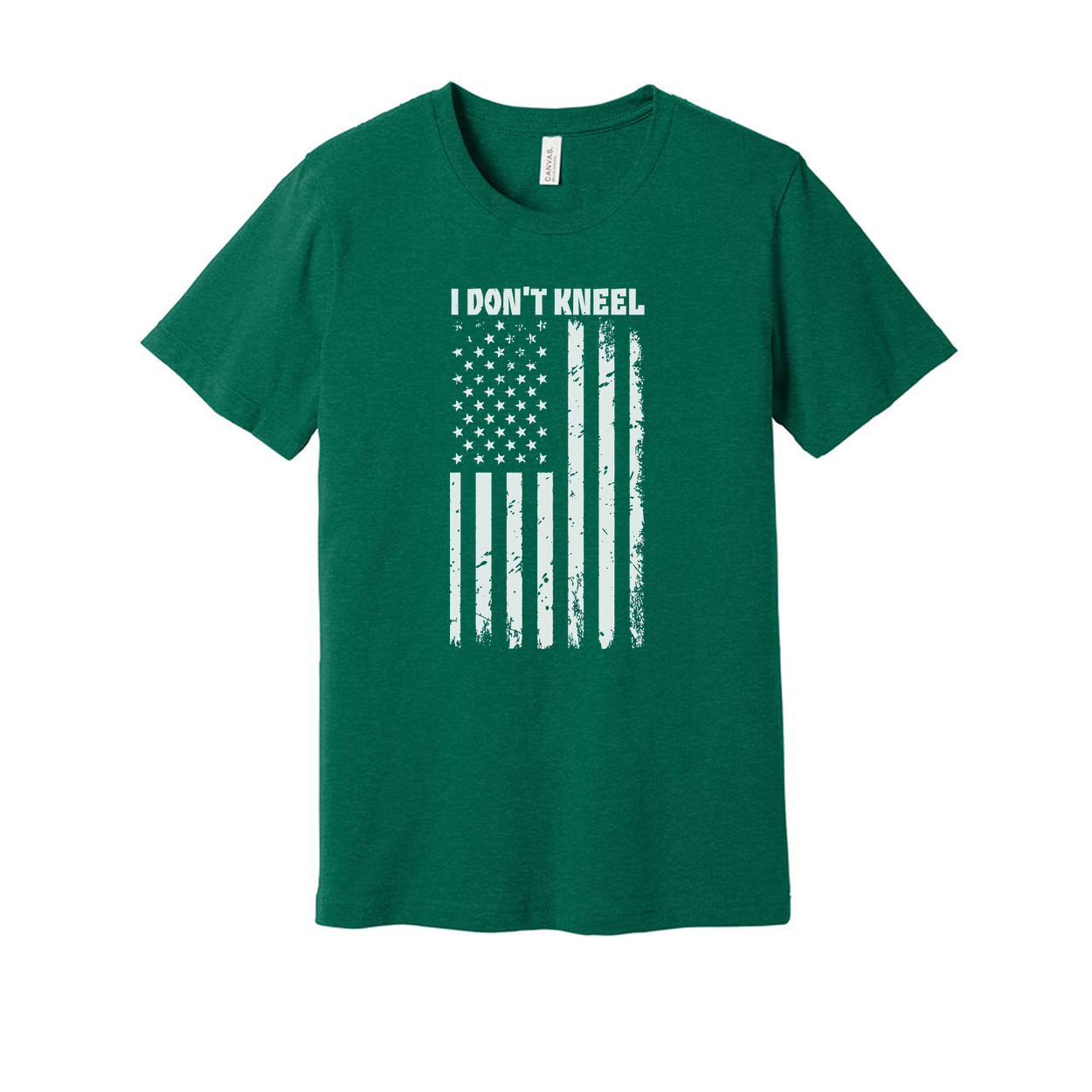 I Don't Kneel American Flag Graphic T Shirt Unisex Distressed Patriotic Tee For All Seasons