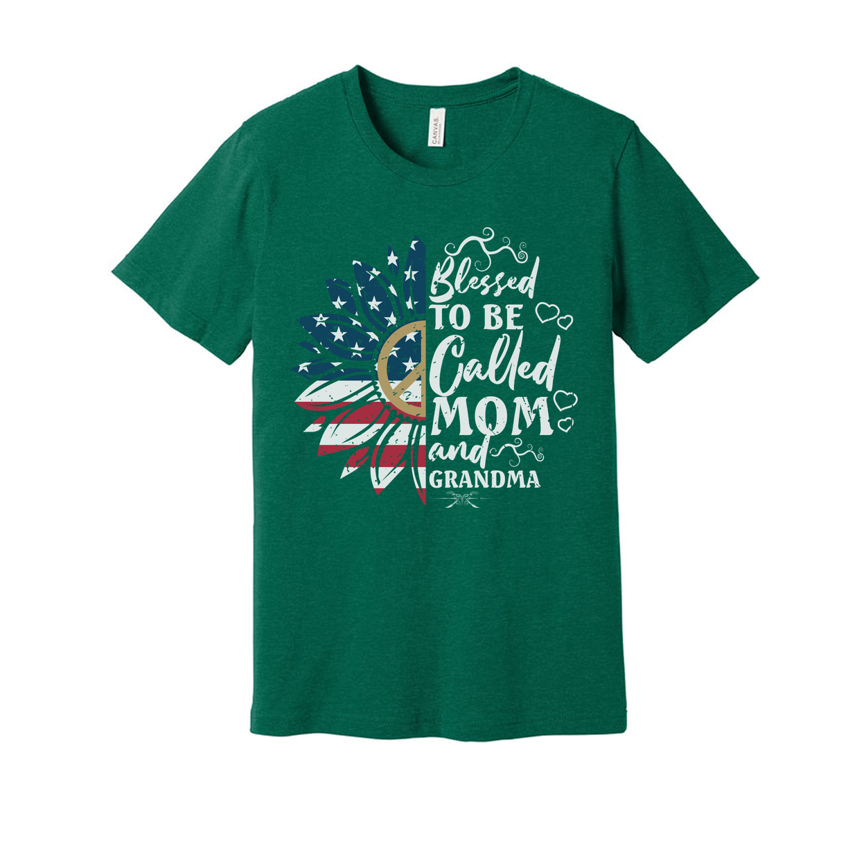 Unisex Patriotic Sunburst T Shirt With USA Flag Elements For Moms And Grandmas Worldwide
