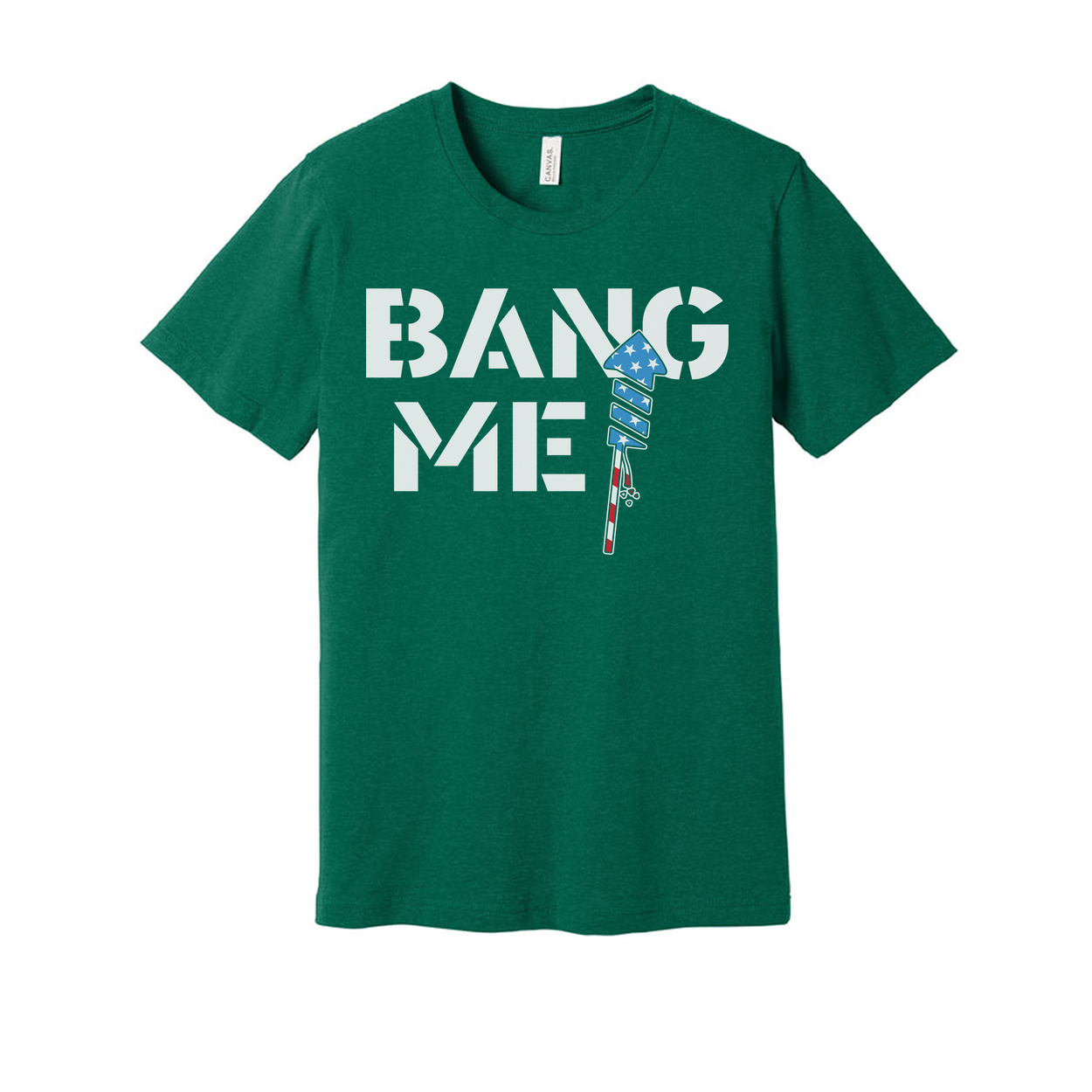 Patriotic Sparkler Graphic Tee With American Flag Elements For Unisex Everyday Wear