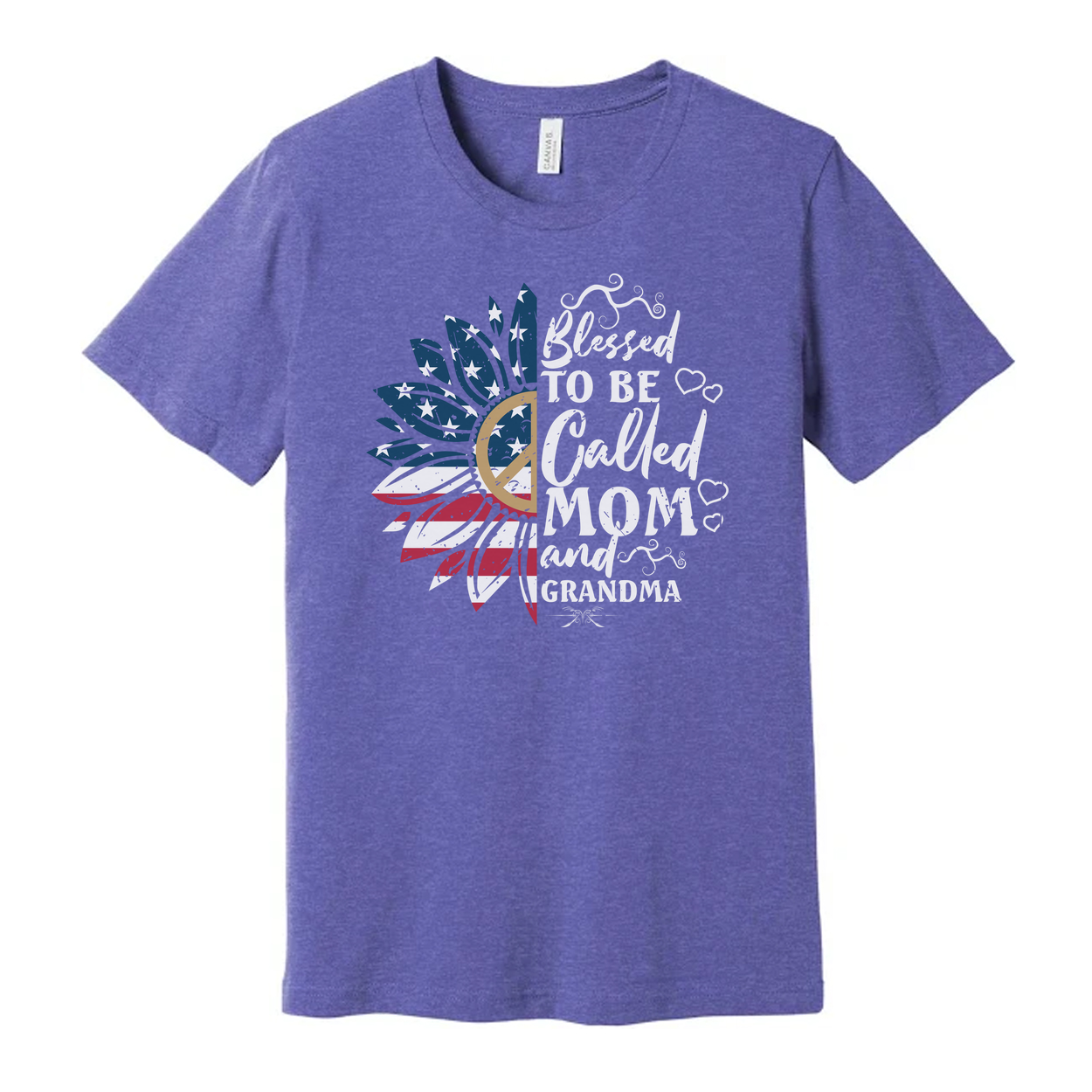 Unisex Patriotic Sunburst T Shirt With USA Flag Elements For Moms And Grandmas Worldwide
