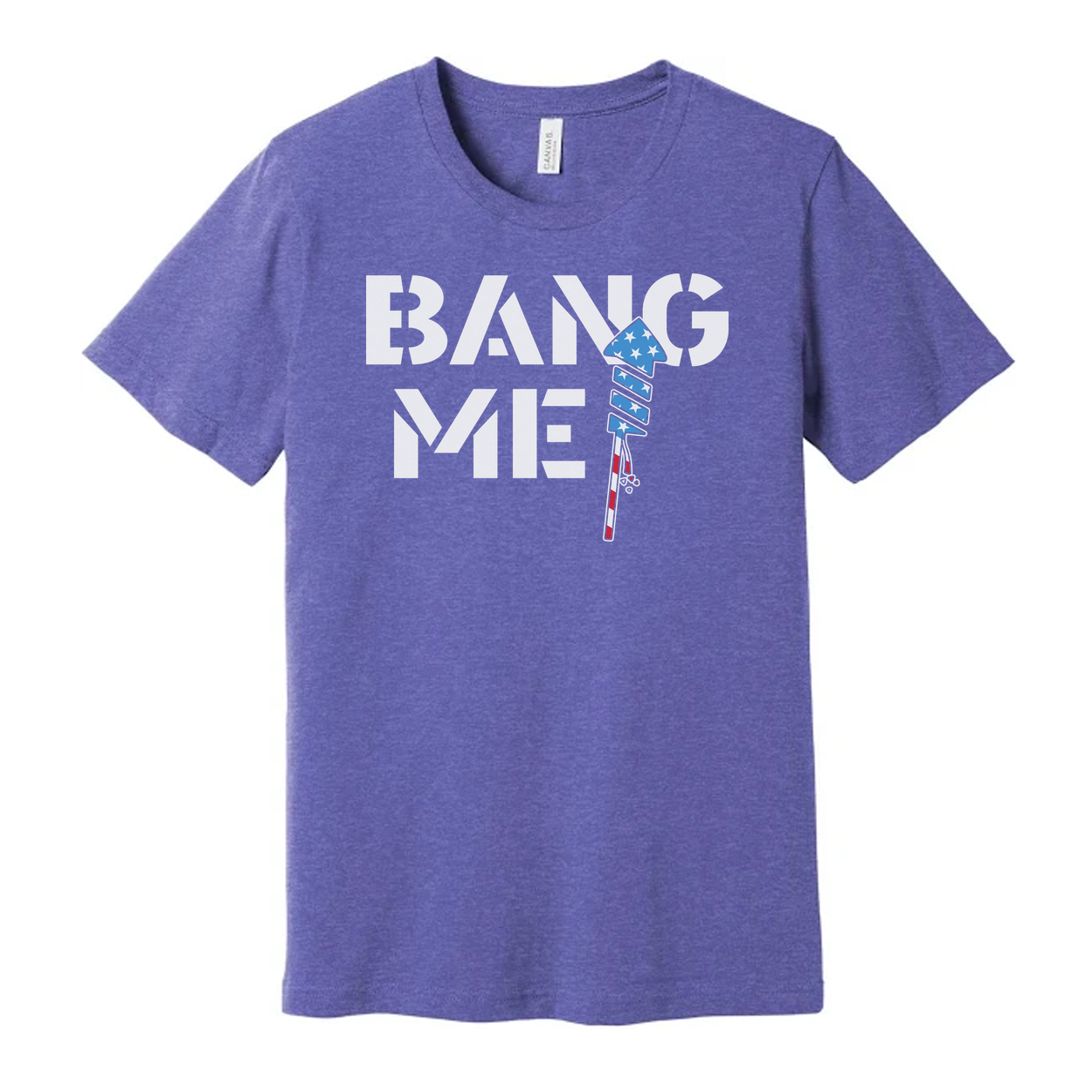 Patriotic Sparkler Graphic Tee With American Flag Elements For Unisex Everyday Wear