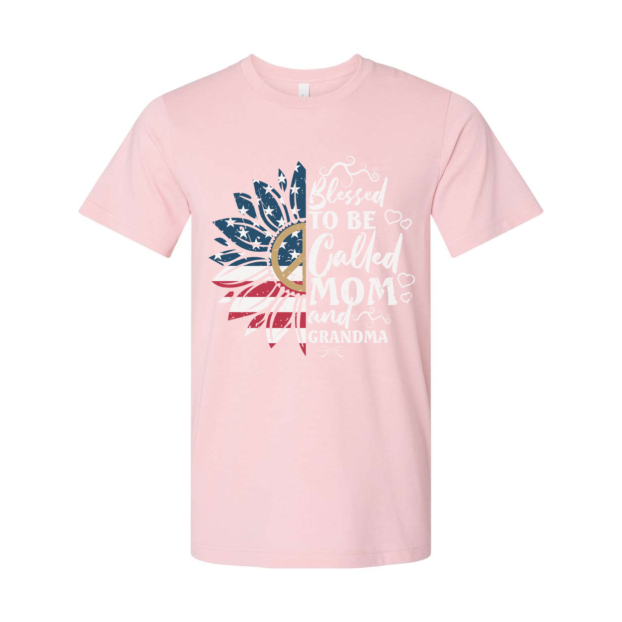 Unisex Patriotic Sunburst T Shirt With USA Flag Elements For Moms And Grandmas Worldwide