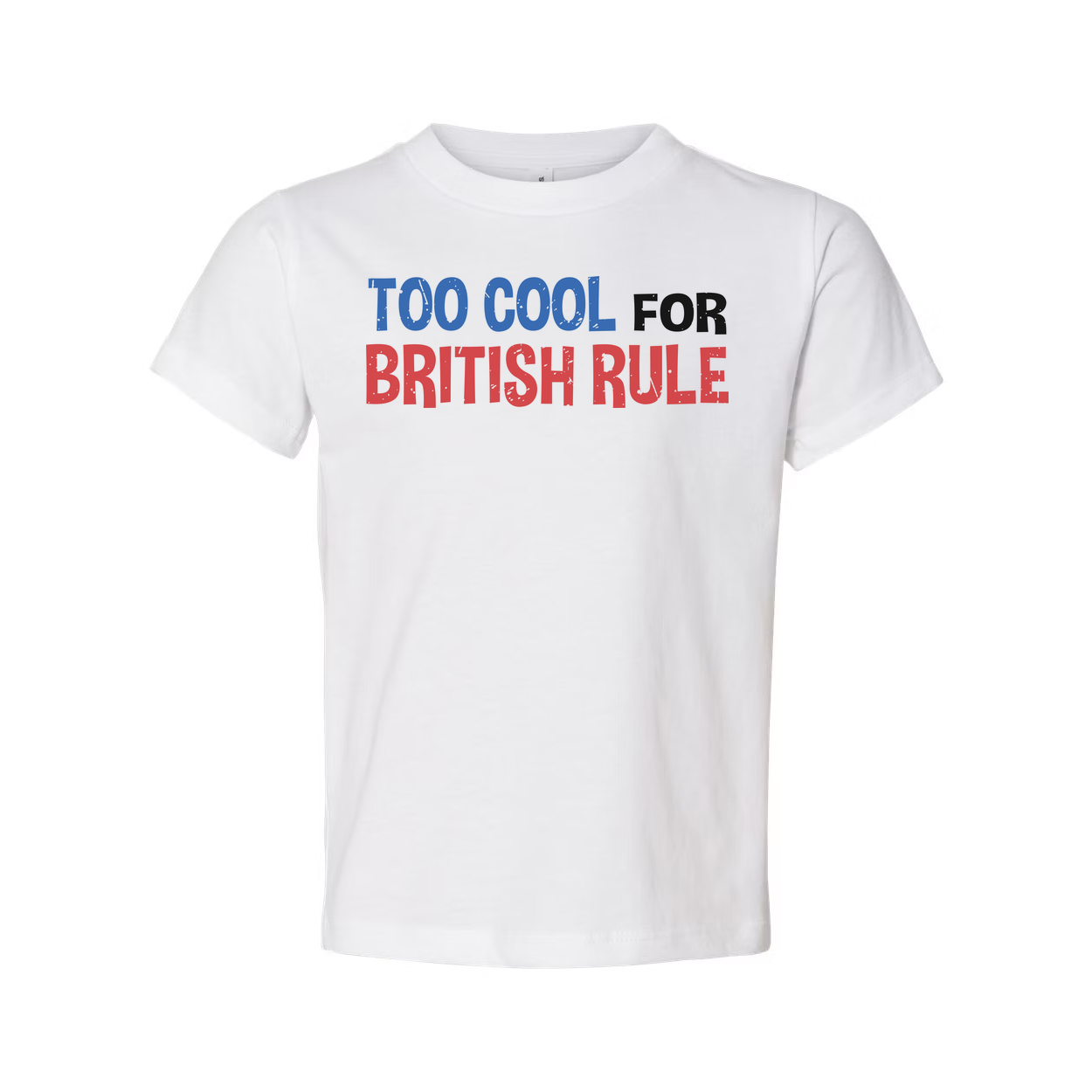 Too Cool For British Rule Graphic Tee Unisex United States Pride Shirt With Vintage Look