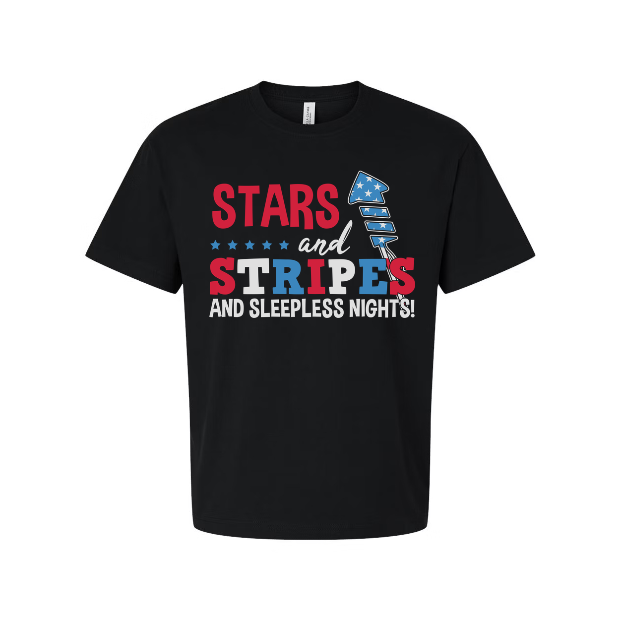 Unisex Stars and Stripes Graphic T-Shirt With Flag Design
