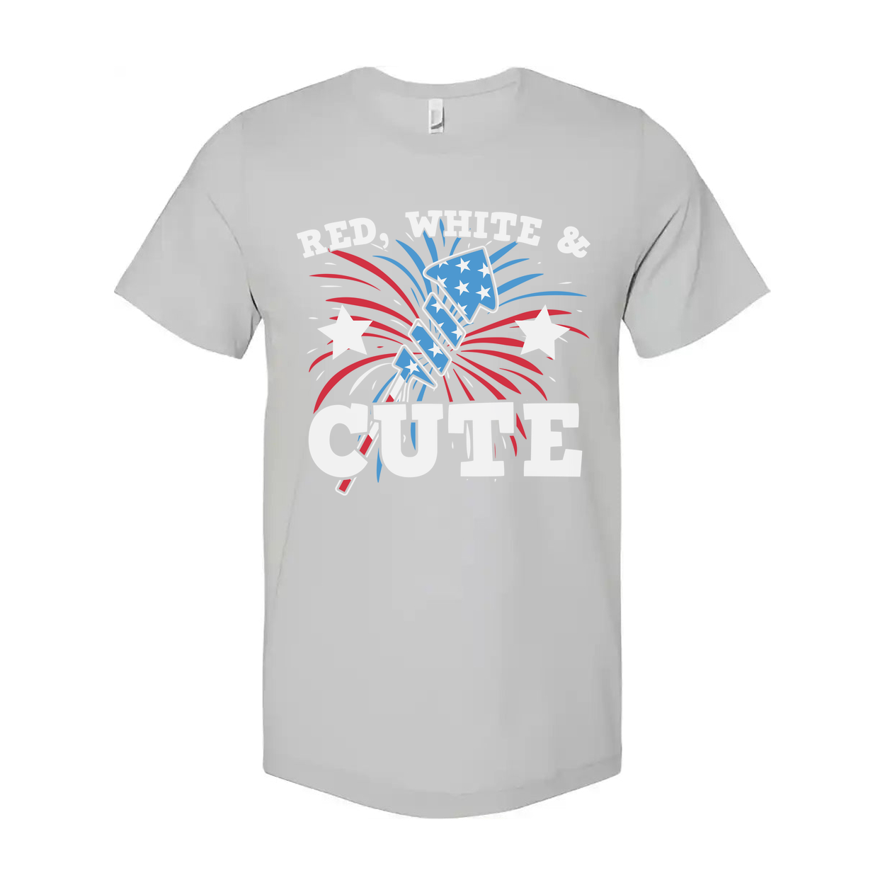 Patriotic Unisex Graphic T Shirt With Fireworks And Red And Blue Theme For Independence Day