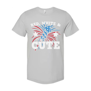 Patriotic Unisex Graphic T Shirt With Fireworks And Red And Blue Theme For Independence Day