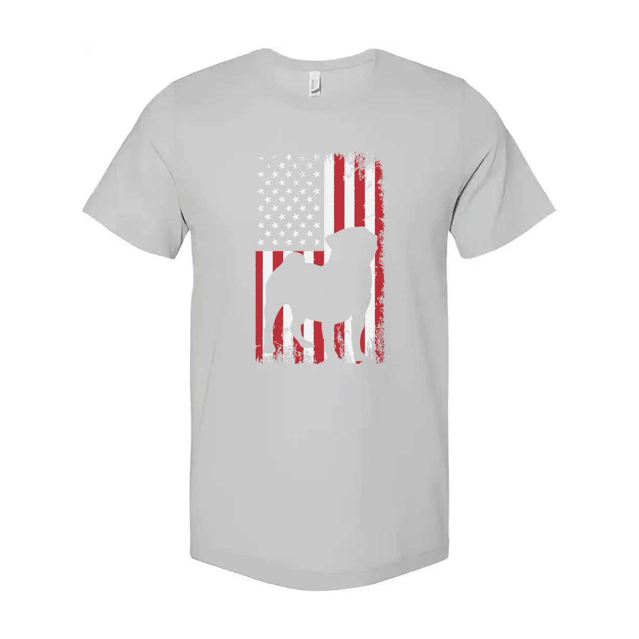 Unisex American Flag Graphic Tee With Camel Silhouette Design For Patriotic Apparel