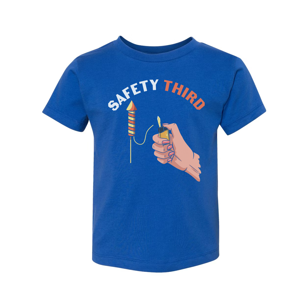 Safety Third Graphic Unisex T Shirt With Hand Lighting Lighter Illustration Design