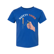 Safety Third Graphic Unisex T Shirt With Hand Lighting Lighter Illustration Design