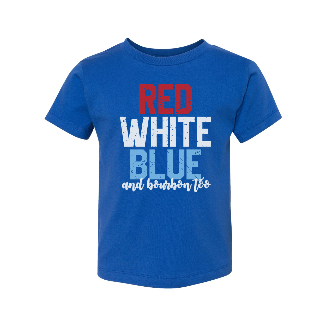 Red And Blue Graphic Tee With Bourbon Quote Design For Unisex Adults Made For Everyday Wear