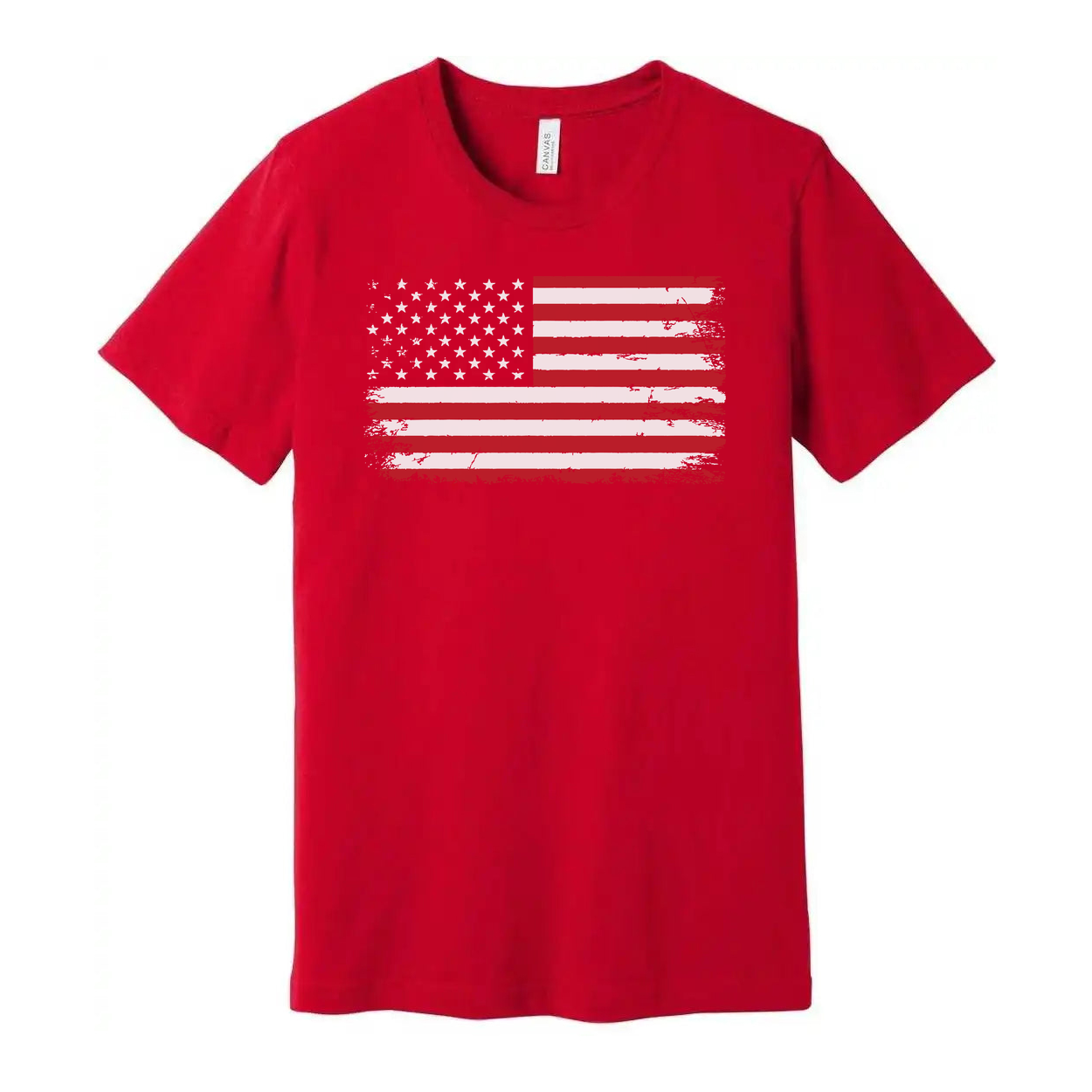 Unisex American Flag Distressed Graphic T Shirt