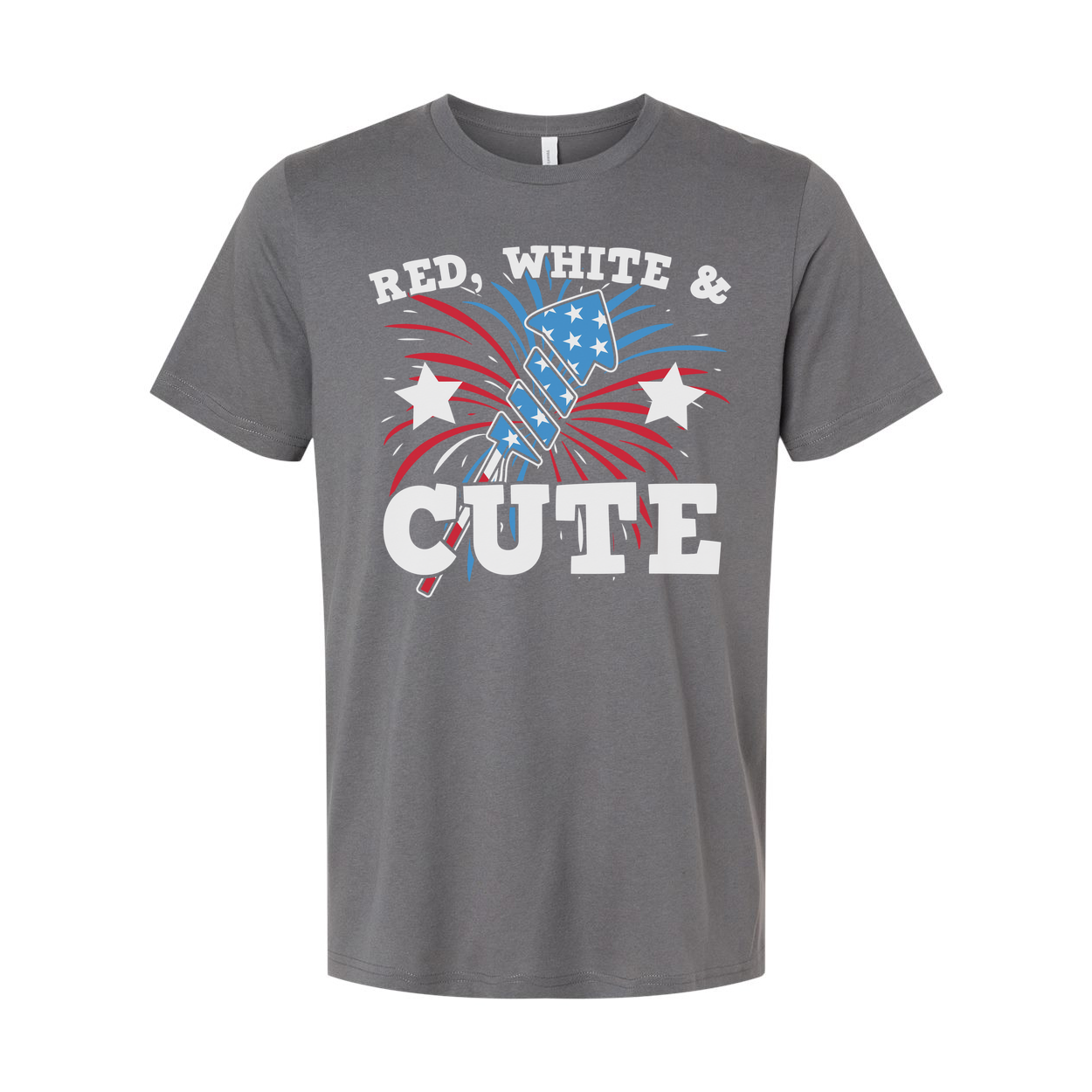 Patriotic Unisex Graphic T Shirt With Fireworks And Red And Blue Theme For Independence Day