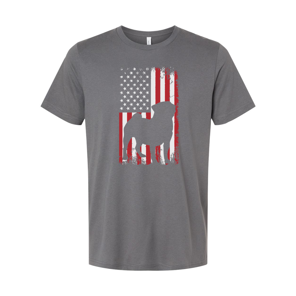 Unisex American Flag Graphic Tee With Camel Silhouette Design For Patriotic Apparel