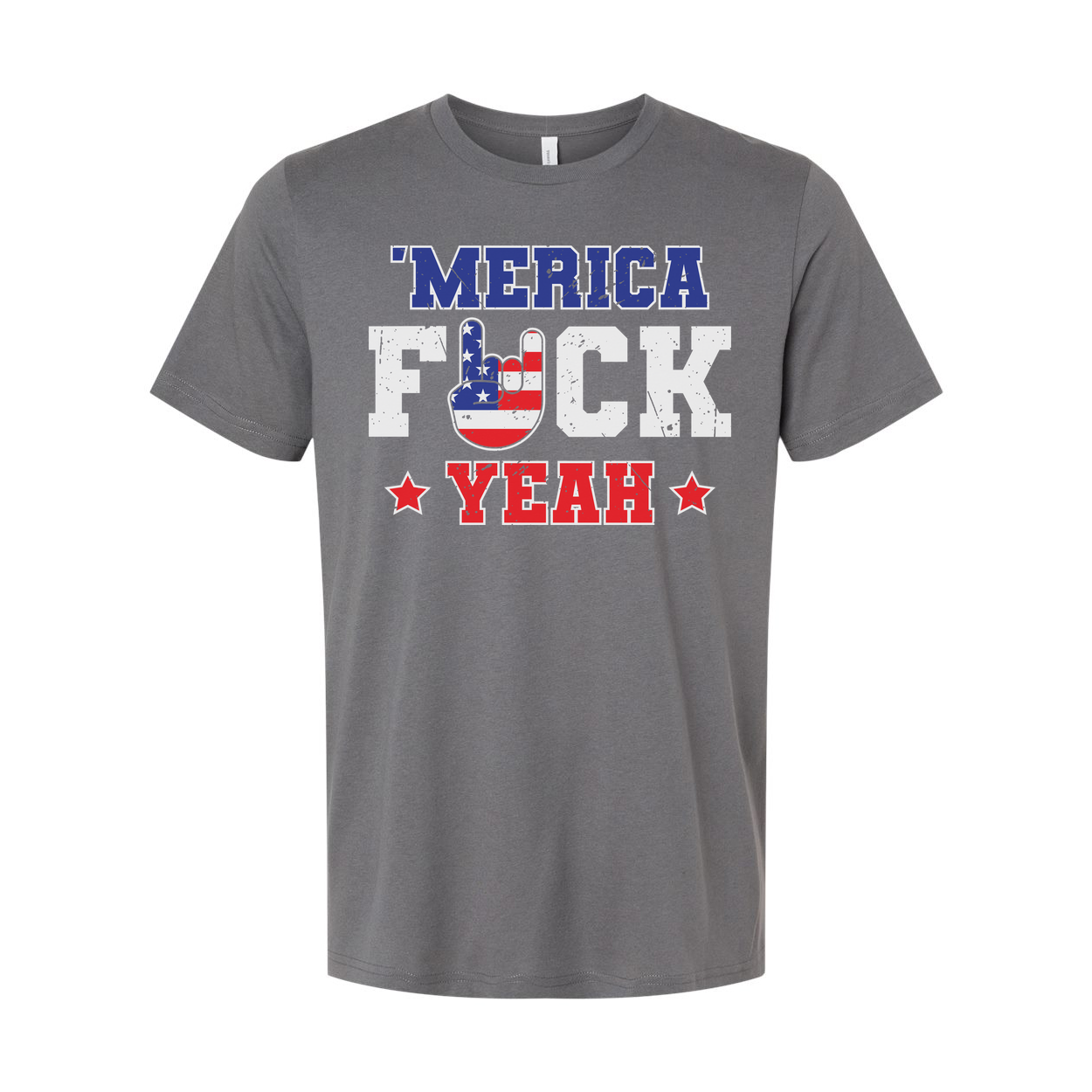 Americana Flag Graphic Unisex T Shirt With United States Flag Emblem And Bold Text