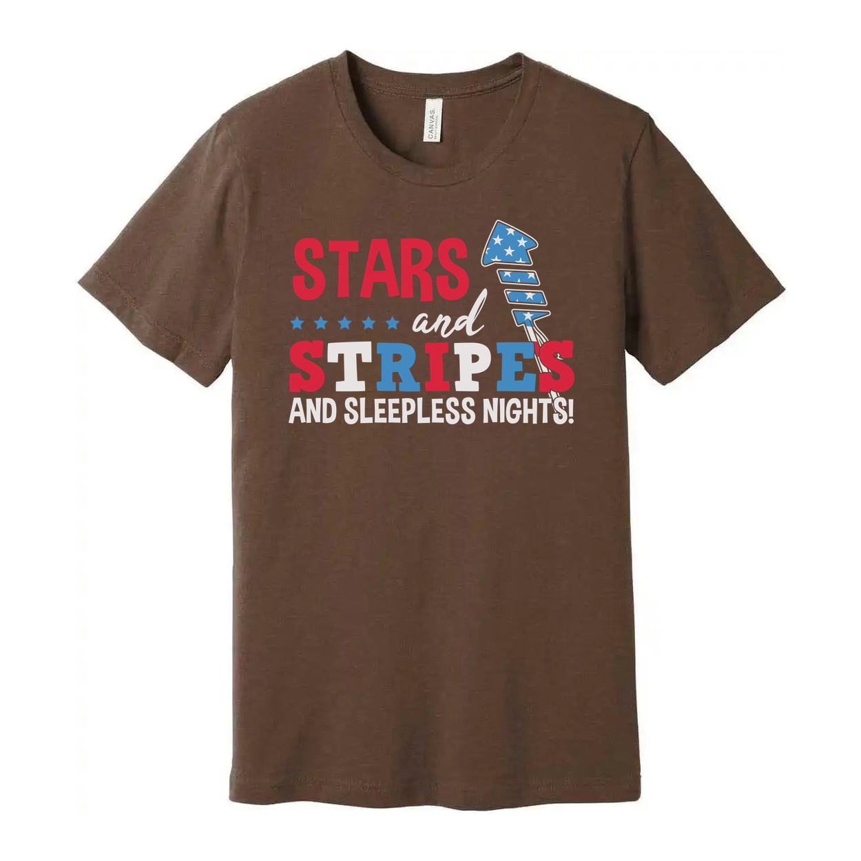 Unisex Stars and Stripes Graphic T-Shirt With Flag Design