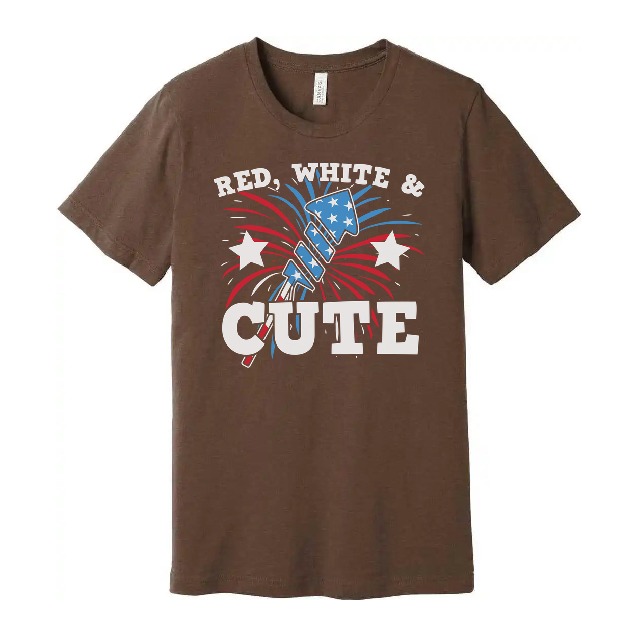 Patriotic Unisex Graphic T Shirt With Fireworks And Red And Blue Theme For Independence Day
