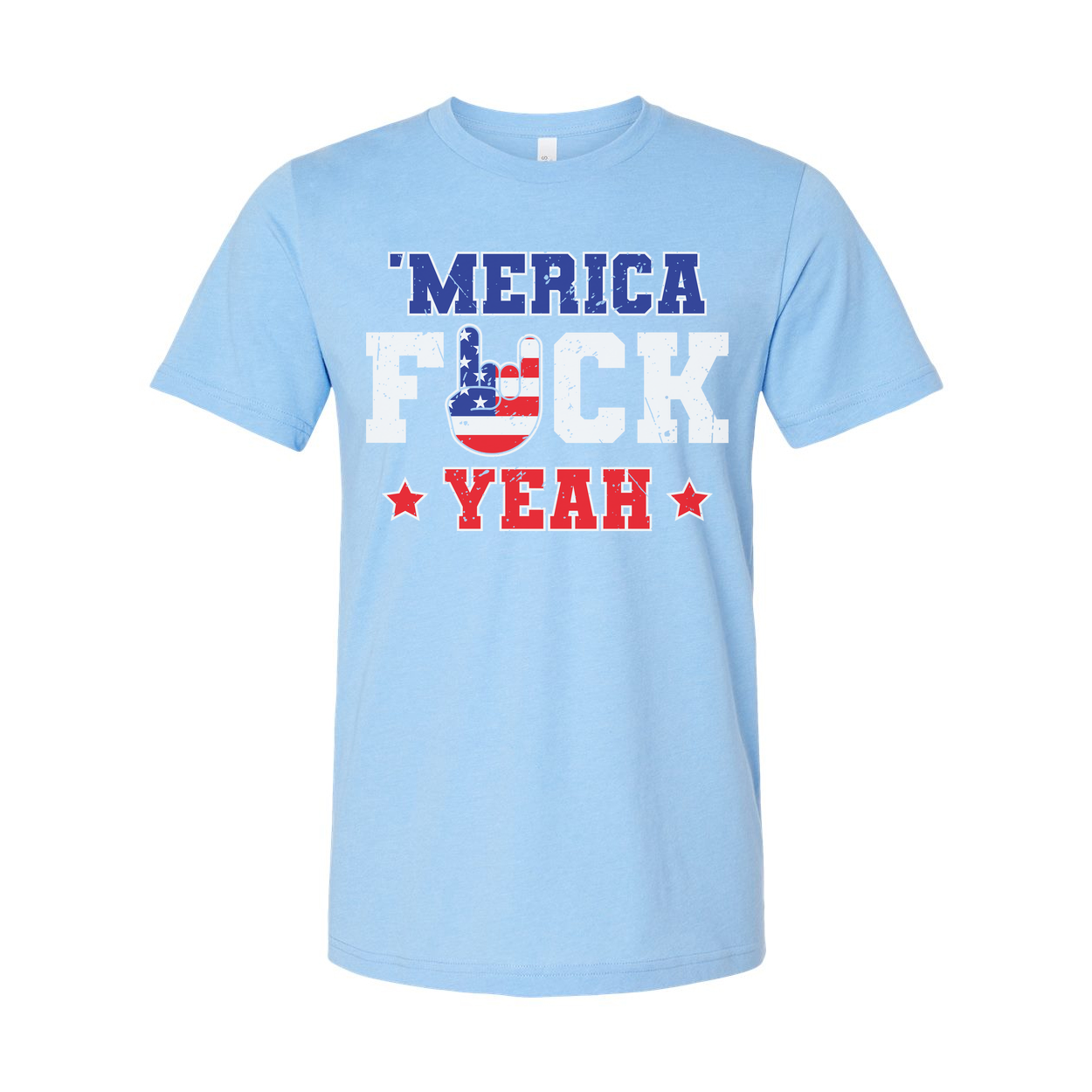 Americana Flag Graphic Unisex T Shirt With United States Flag Emblem And Bold Text