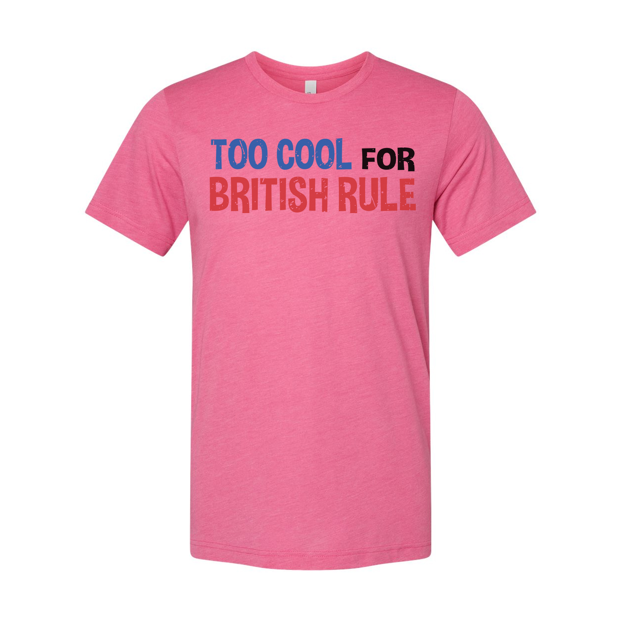 Too Cool For British Rule Graphic Tee Unisex United States Pride Shirt With Vintage Look