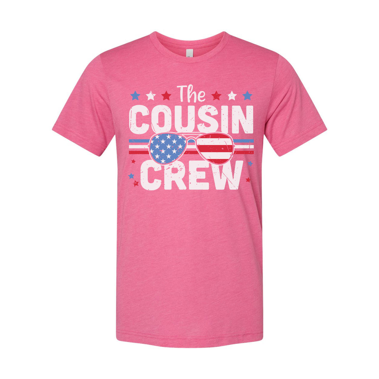 The Cousin Crew American Flag Sunglasses Graphic Unisex Tee For Family Gatherings And Holidays