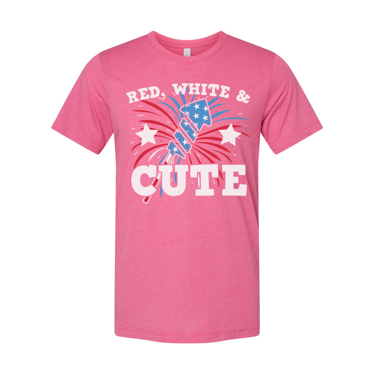 Patriotic Unisex Graphic T Shirt With Fireworks And Red And Blue Theme For Independence Day