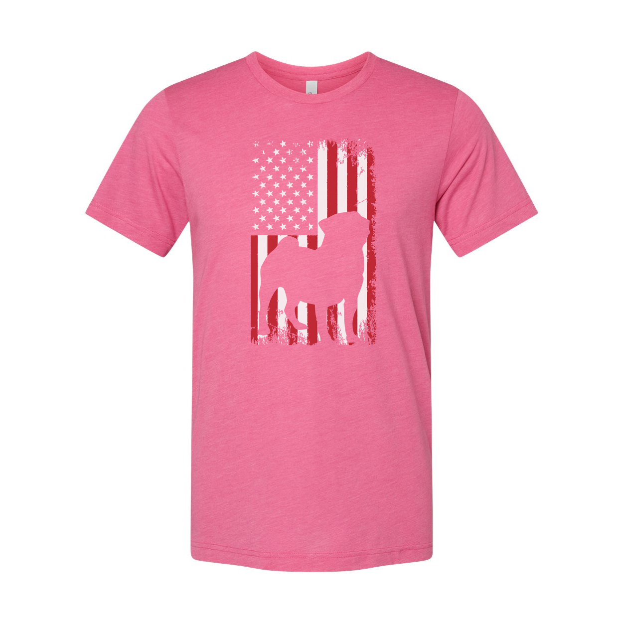Unisex American Flag Graphic Tee With Camel Silhouette Design For Patriotic Apparel