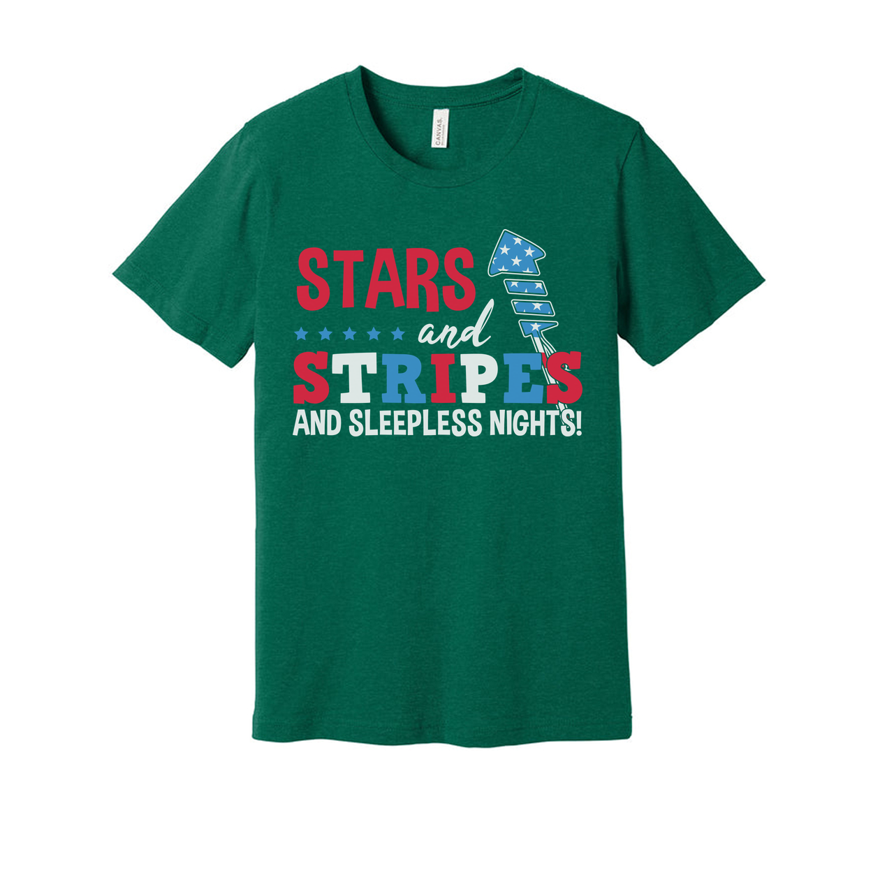 Unisex Stars and Stripes Graphic T-Shirt With Flag Design