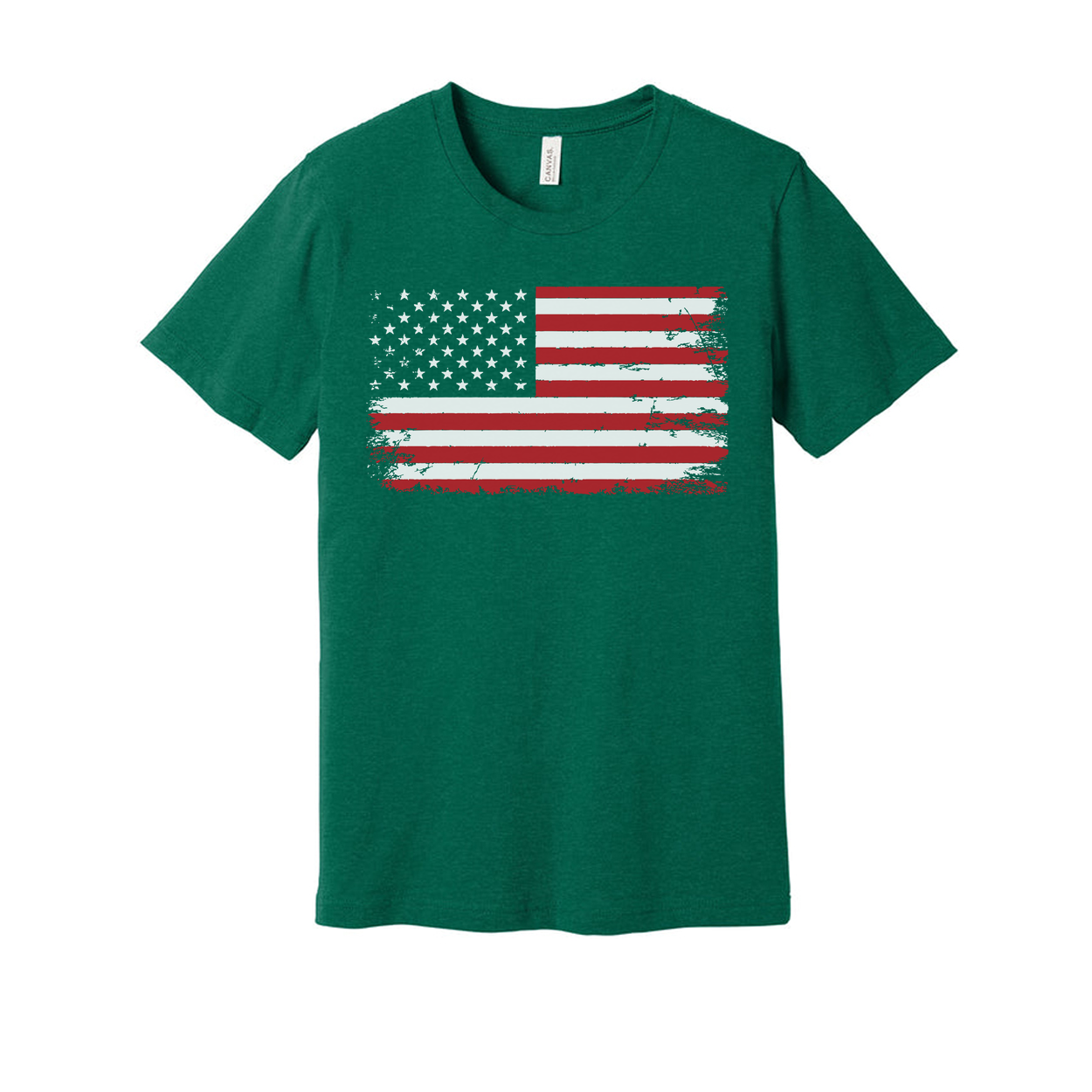 Unisex American Flag Distressed Graphic T Shirt