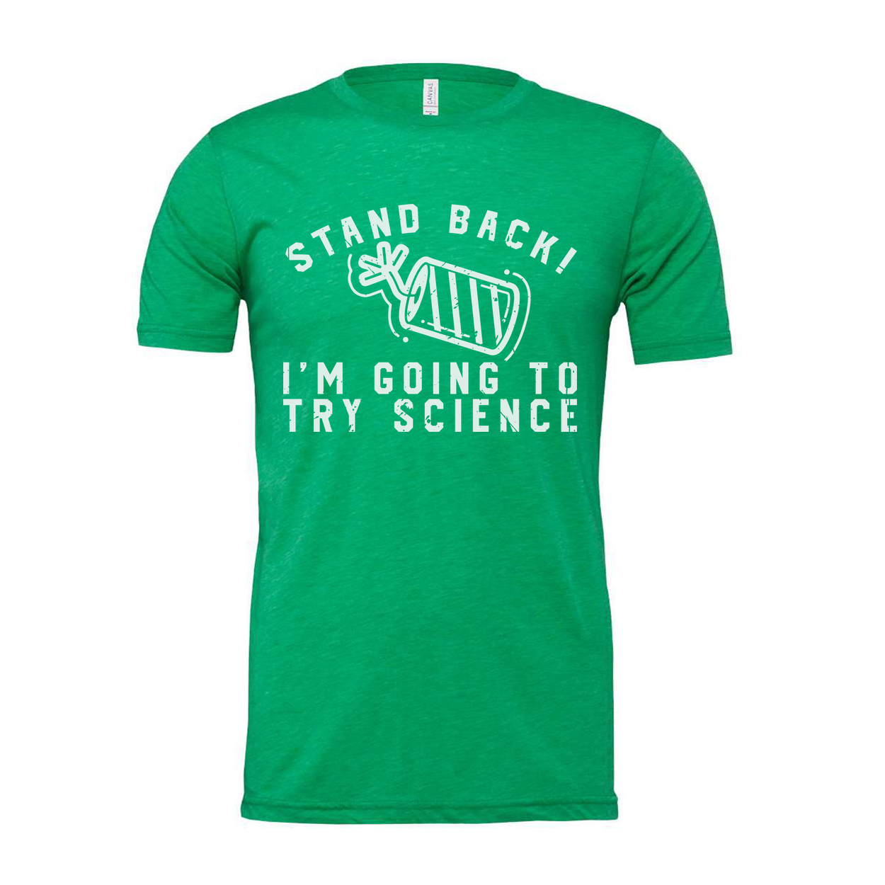 Unisex Stand Back I'm Going To Try Science Graphic Tee Shirt With Laboratory Illustration Design