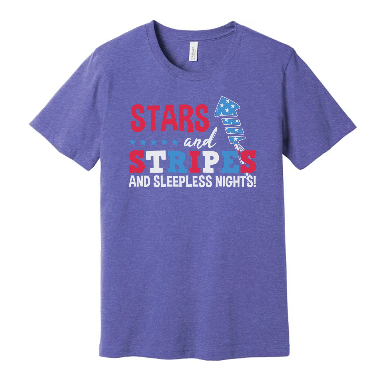 Unisex Stars and Stripes Graphic T-Shirt With Flag Design