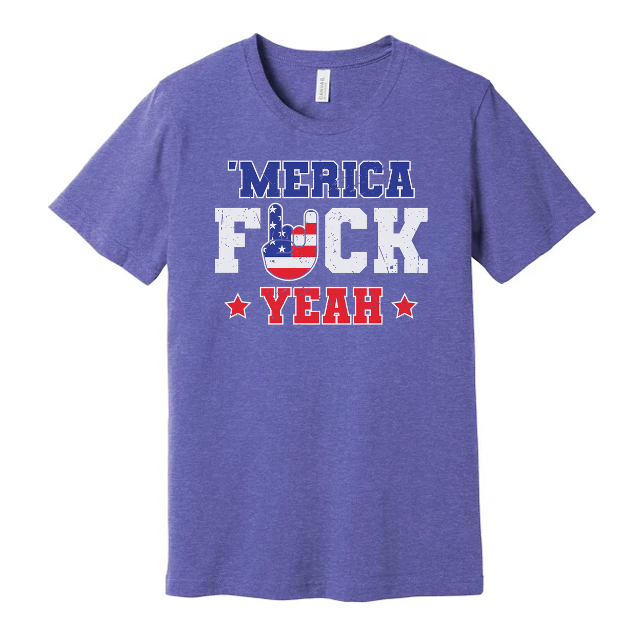 Americana Flag Graphic Unisex T Shirt With United States Flag Emblem And Bold Text