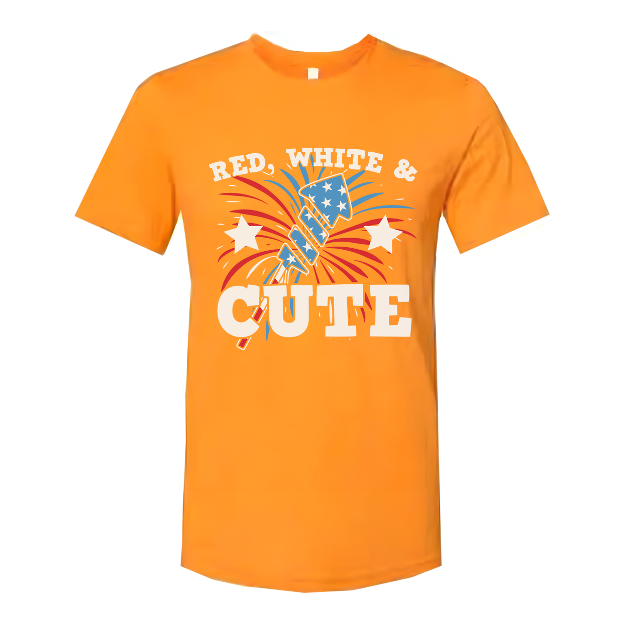 Patriotic Unisex Graphic T Shirt With Fireworks And Red And Blue Theme For Independence Day