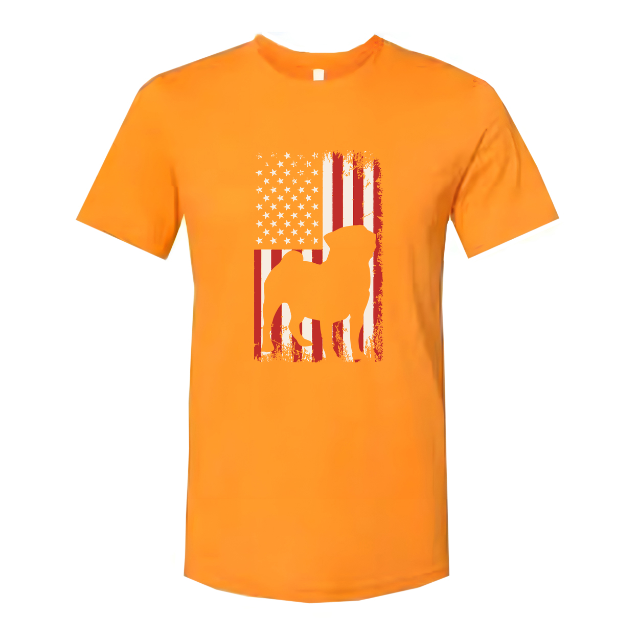 Unisex American Flag Graphic Tee With Camel Silhouette Design For Patriotic Apparel