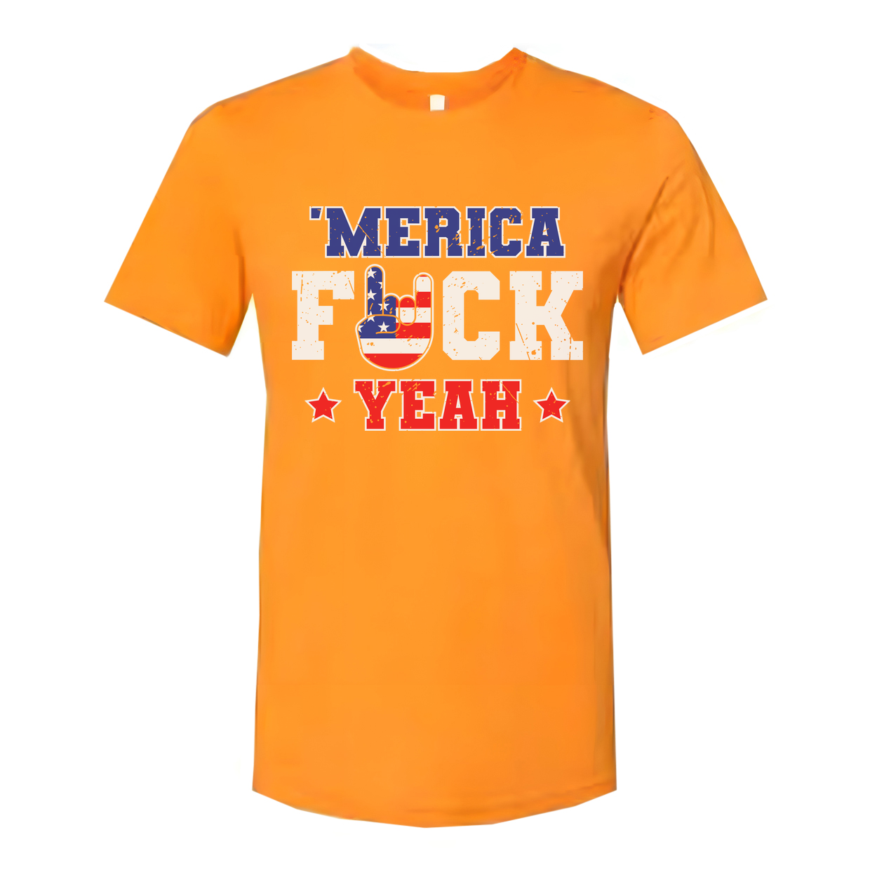 Americana Flag Graphic Unisex T Shirt With United States Flag Emblem And Bold Text