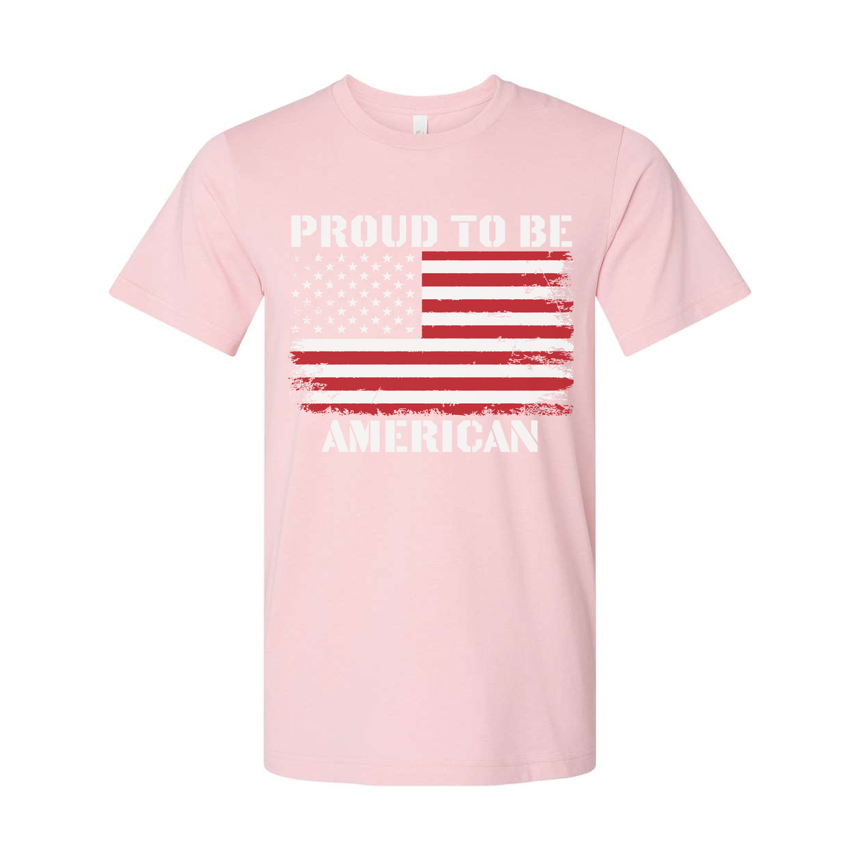 Unisex Patriotic American Flag Graphic Tee Shirt With Distressed Flag Design Artwork