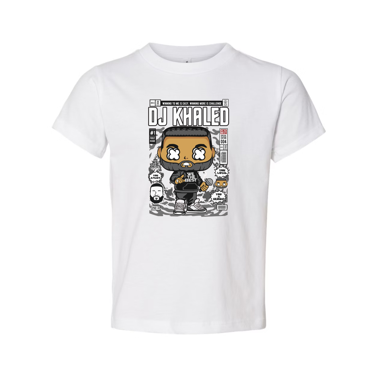 DJ Khaled Comic Book Style Graphic Tee Unisex Short Sleeve Shirt For Fans Worldwide