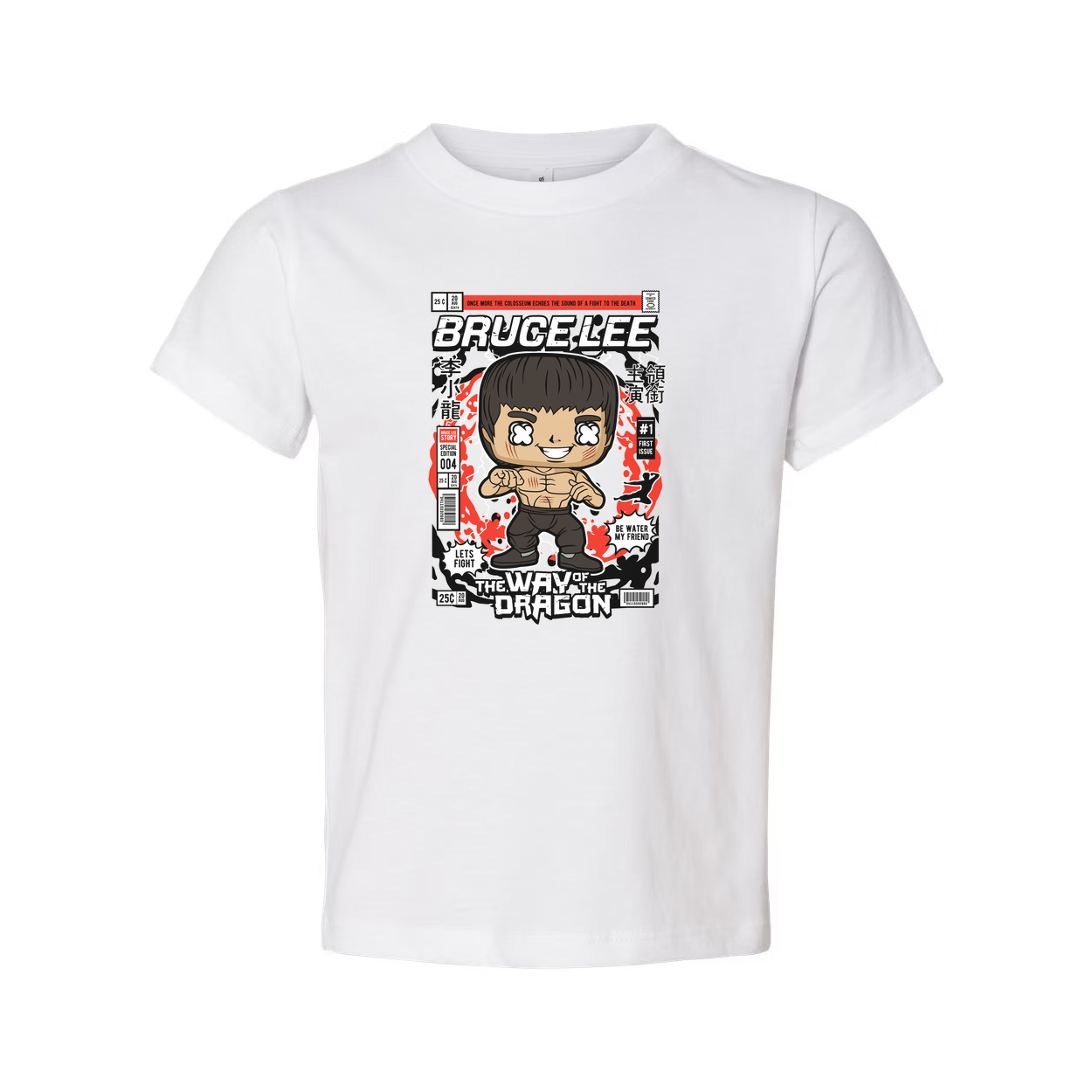 Unisex Graphic T Shirt With Cartoon Martial Artist Design Inspired By Classic Dragon Film