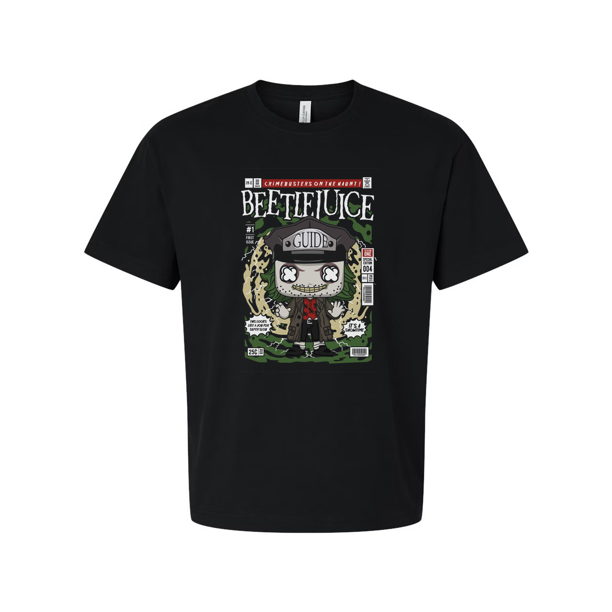 Beetlejuice Graphic Tee With Retro Comic Style Artwork For Horror Movie Fans And Collectors