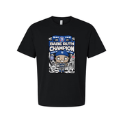 Babe Ruth Champion Graphic T Shirt Unisex Baseball Tee With Classic Comic Style Artwork