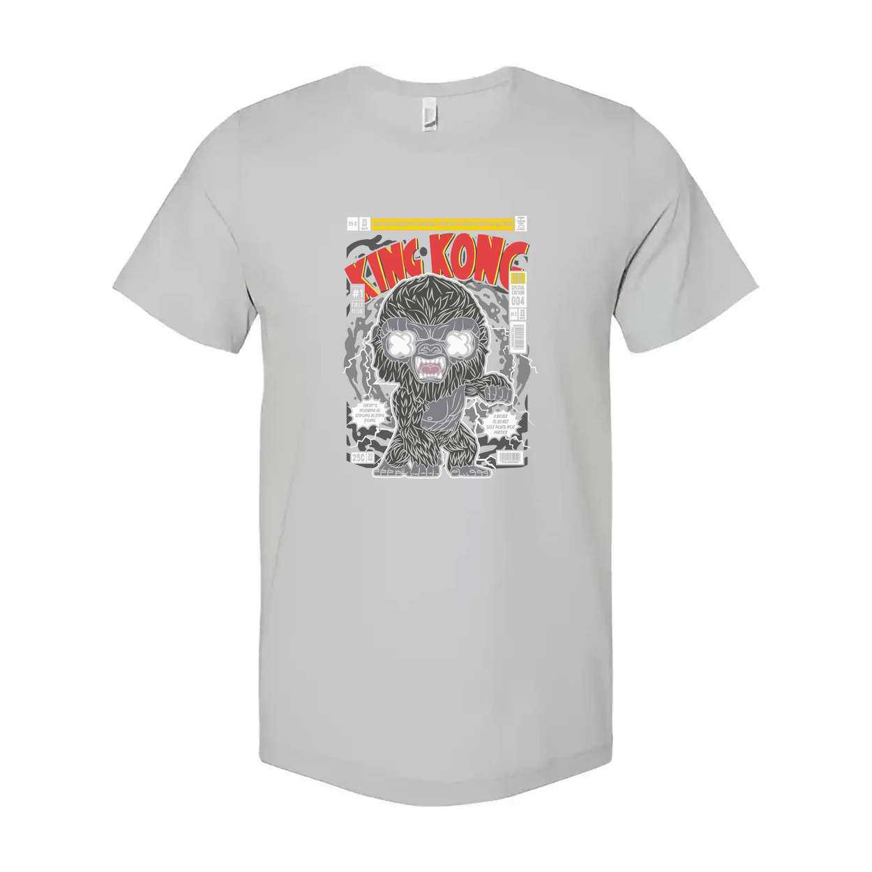 King Kong Graphic Tee Featuring Classic Monster Artwork For Fans Unisex Short Sleeve Shirt
