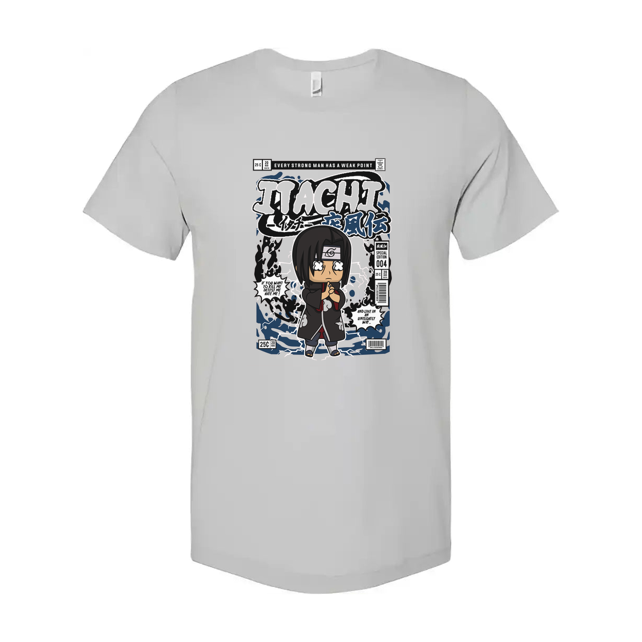 Itachi Uchiha Chibi Manga Print Unisex T Shirt Anime Graphic Tee For Naruto Fans