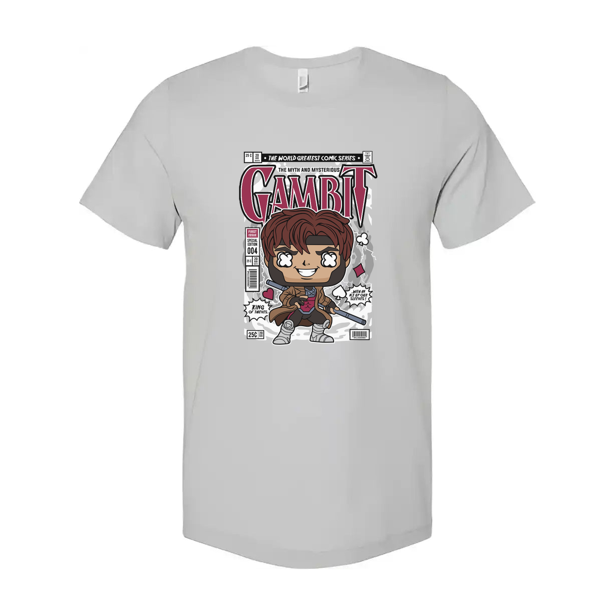 Gambit Comic Cover Art Graphic Tee Unisex Casual Shirt Inspired By Marvel Comics
